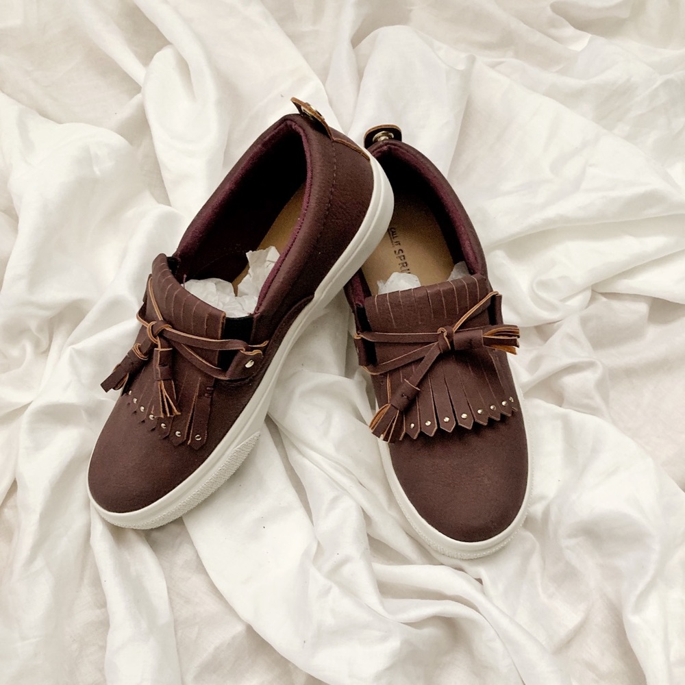 Maroon Slip On Sneakers WORN ONCE